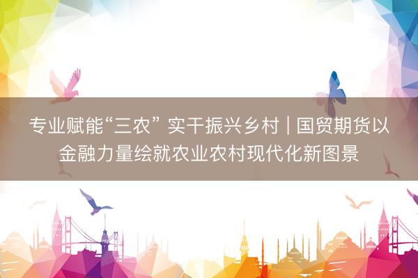 专业赋能“三农” 实干振兴乡村 | 国贸期货以金融力量绘就农业农村现代化新图景