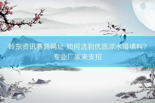 岭东资讯赛鸽网址 如何选到优质凉水塔填料？专业厂家来支招