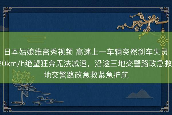 日本姑娘维密秀视频 高速上一车辆突然刹车失灵,时速120km/h绝望狂奔无法减速,沿途三地交警路政急救紧急护航