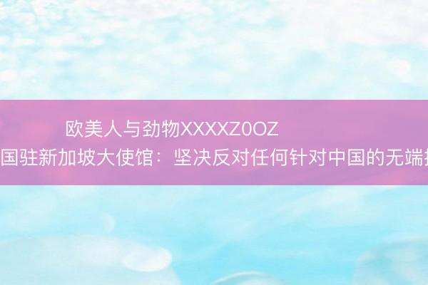 欧美人与劲物XXXXZ0OZ               中国驻新加坡大使馆：坚决反对任何针对中国的无端抹黑