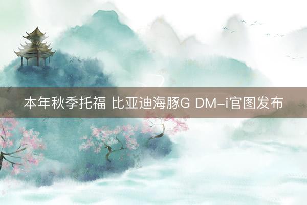 本年秋季托福 比亚迪海豚G DM-i官图发布