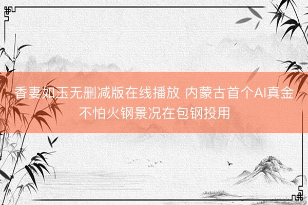 香妻如玉无删减版在线播放 内蒙古首个AI真金不怕火钢景况在包钢投用