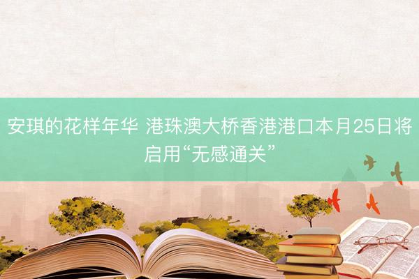 安琪的花样年华 港珠澳大桥香港港口本月25日将启用“无感通关”