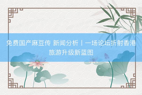 免费国产麻豆传 新闻分析丨一场论坛折射香港旅游升级新蓝图